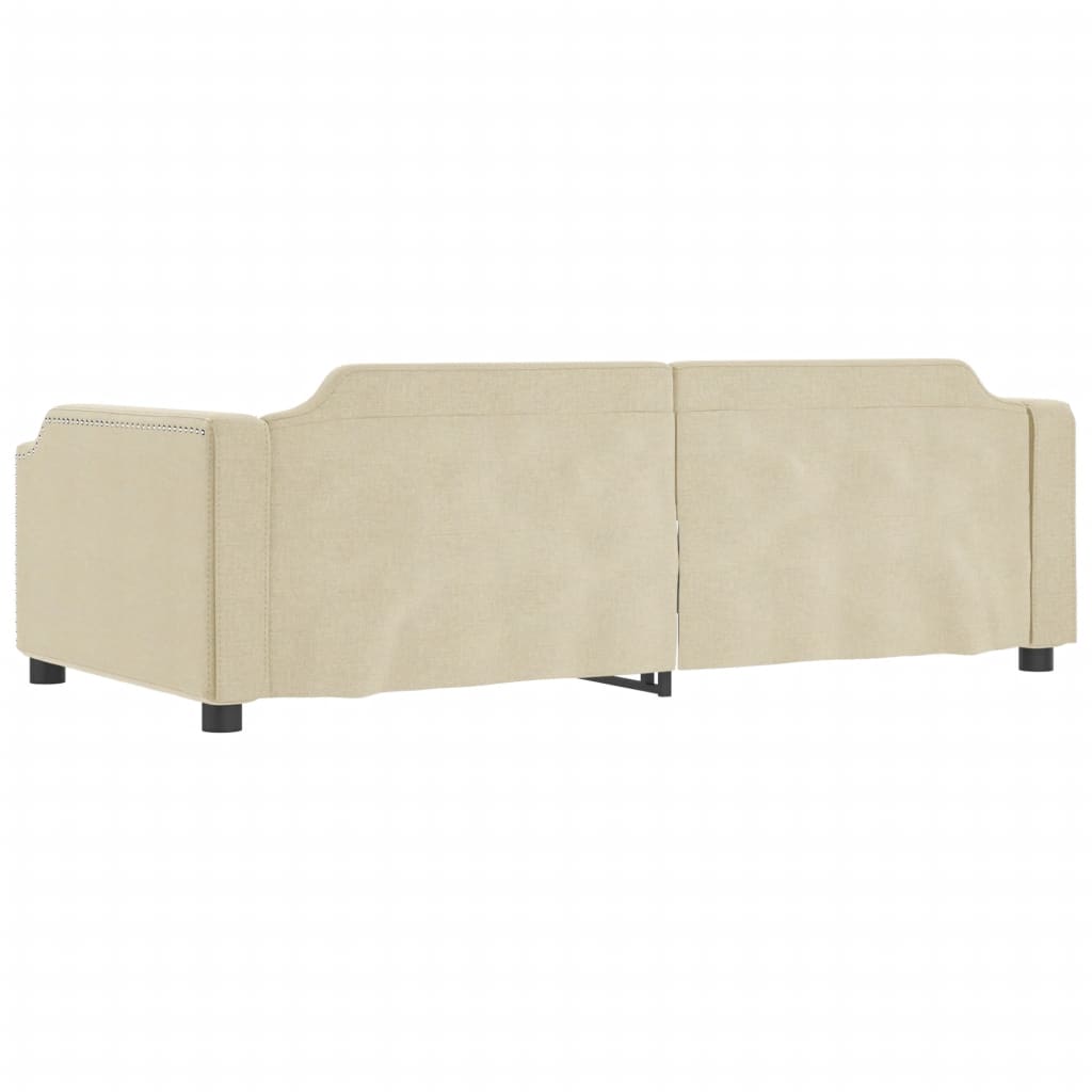 Letto da Giorno Crema 80x200 cm in Tessuto - homemem39