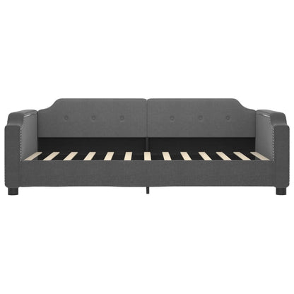 Letto da Giorno Grigio 90x200 cm in Tessuto