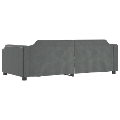 Letto da Giorno Grigio 90x200 cm in Tessuto