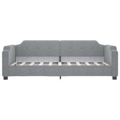 Letto da Giorno Grigio Chiaro 100x200 cm in Tessuto - homemem39