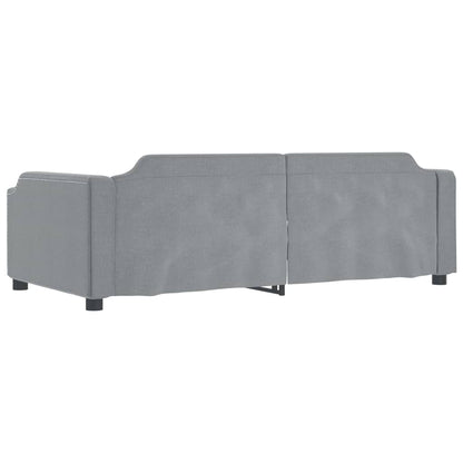 Letto da Giorno Grigio Chiaro 100x200 cm in Tessuto - homemem39