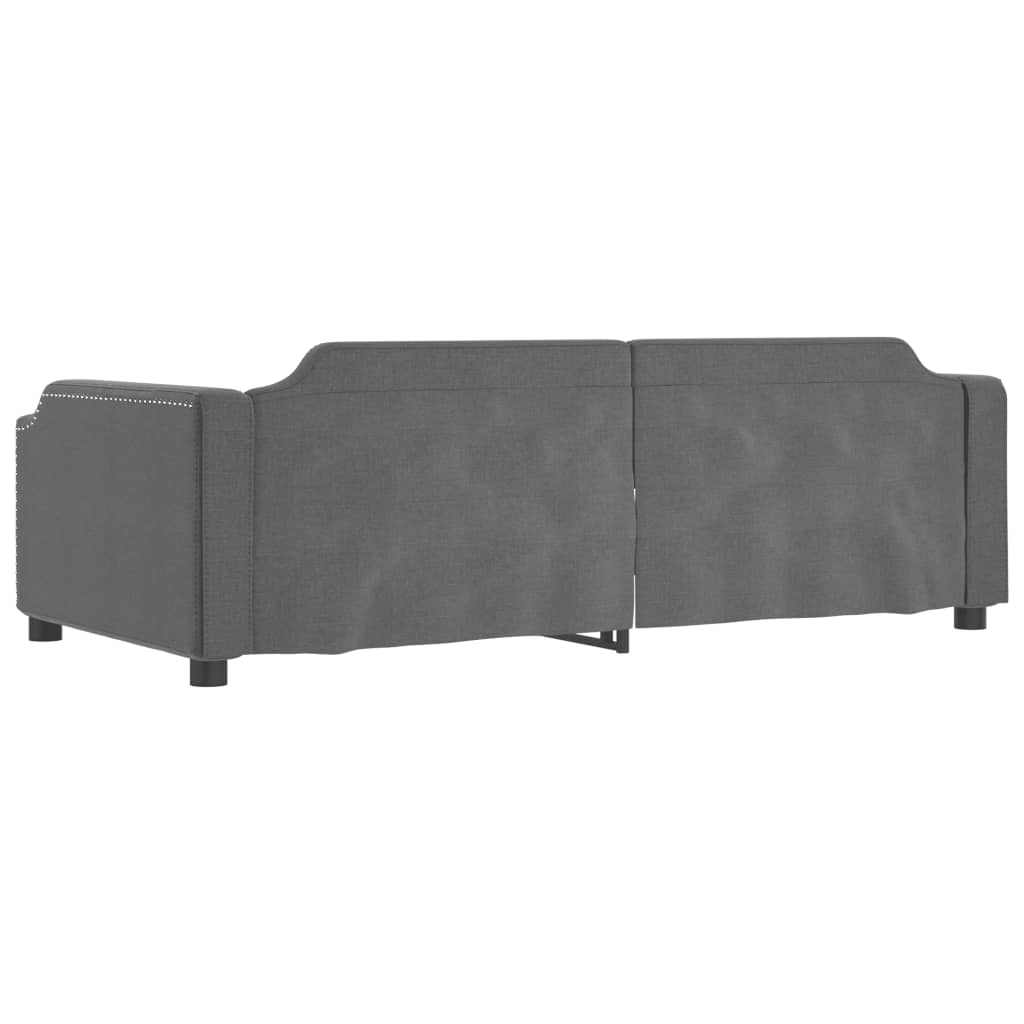 Letto da Giorno Grigio Scuro 100x200 cm in Tessuto - homemem39