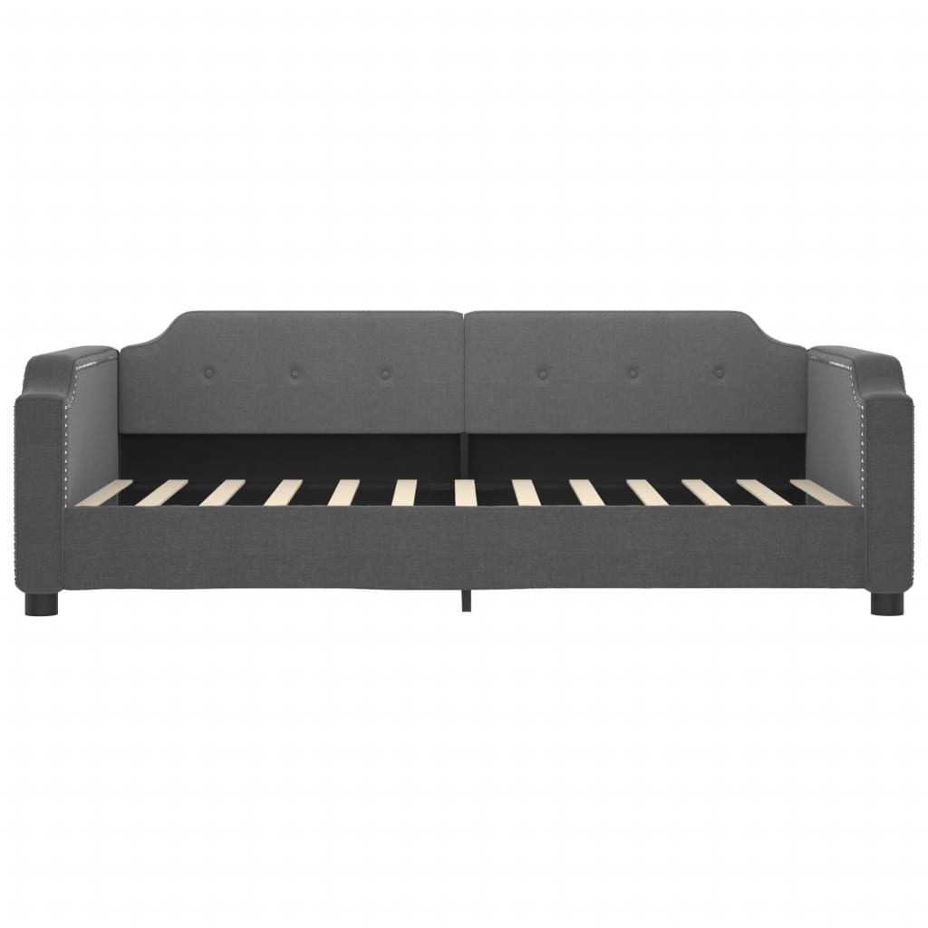 Letto da Giorno Grigio Scuro 100x190 cm in Tessuto | homemem39