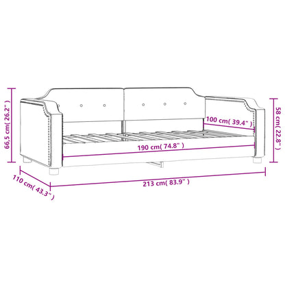 Letto da Giorno Grigio Scuro 100x190 cm in Tessuto | homemem39