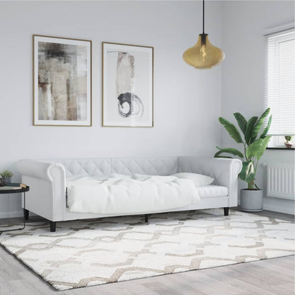 Letto da Giorno Bianco 90x200 cm in Similpelle - homemem39