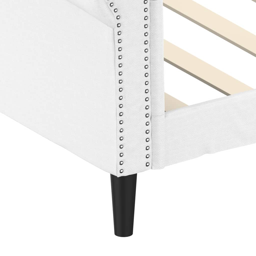 Letto da Giorno Bianco 100x200 cm in Similpelle - homemem39