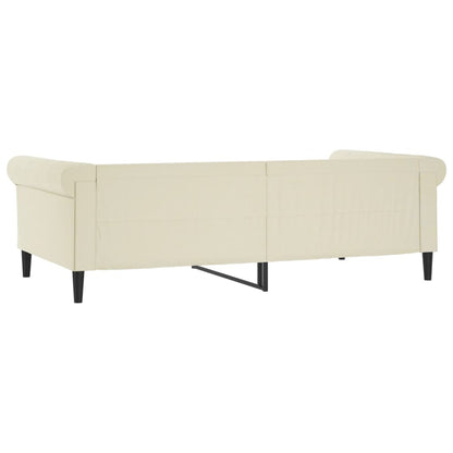 Letto da Giorno Crema 100x200 cm in Similpelle - homemem39