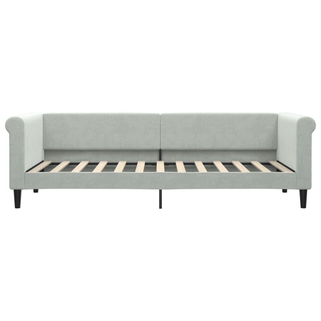 Letto da Giorno Grigio Chiaro 80x200 cm in Velluto - homemem39