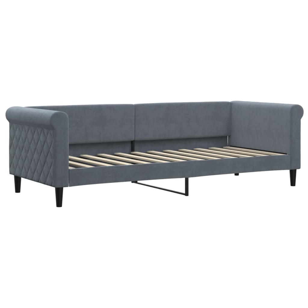 Letto da Giorno Grigio Scuro 80x200 cm in Velluto | homemem39