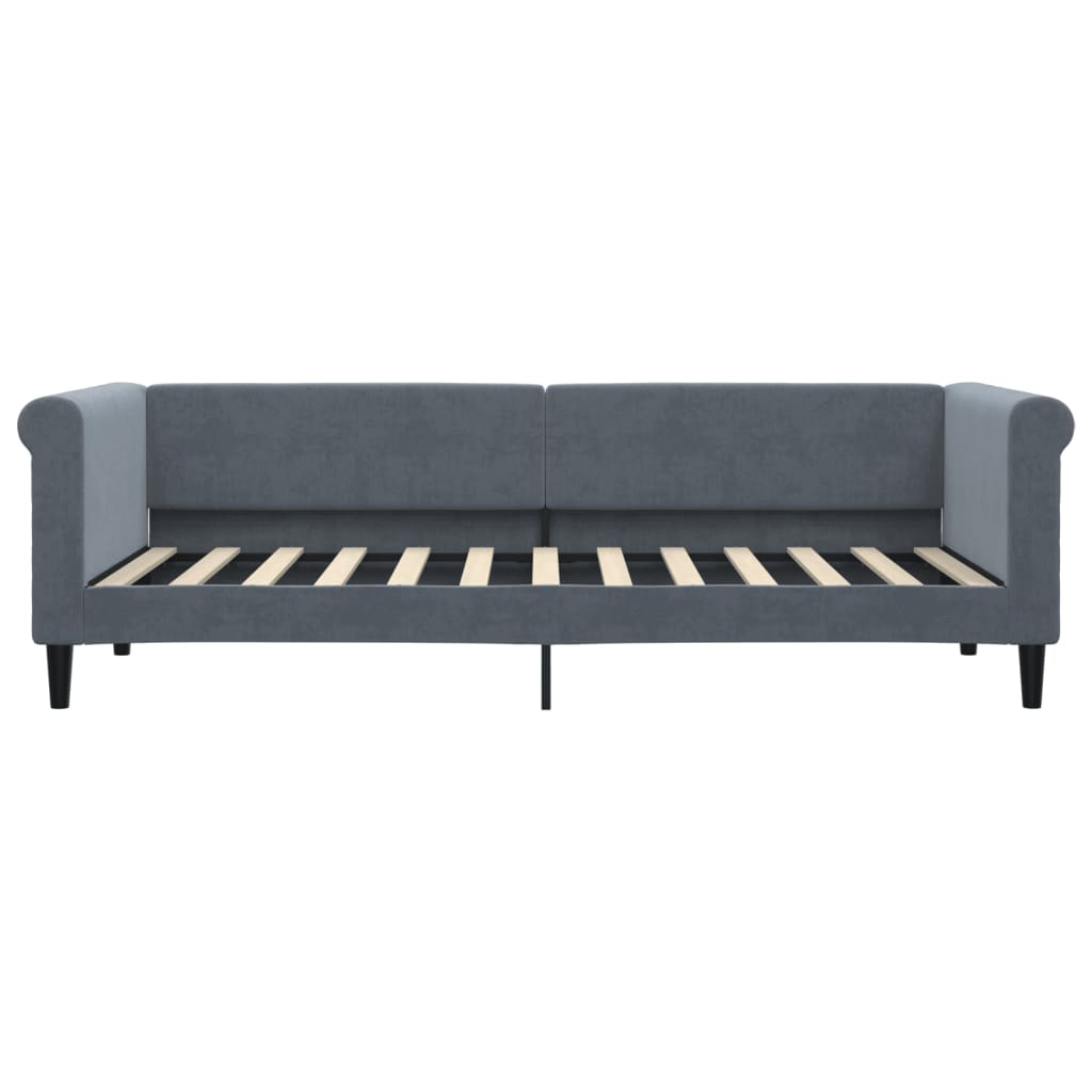 Letto da Giorno Grigio Scuro 80x200 cm in Velluto | homemem39