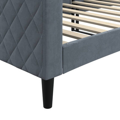 Letto da Giorno Grigio Scuro 80x200 cm in Velluto | homemem39
