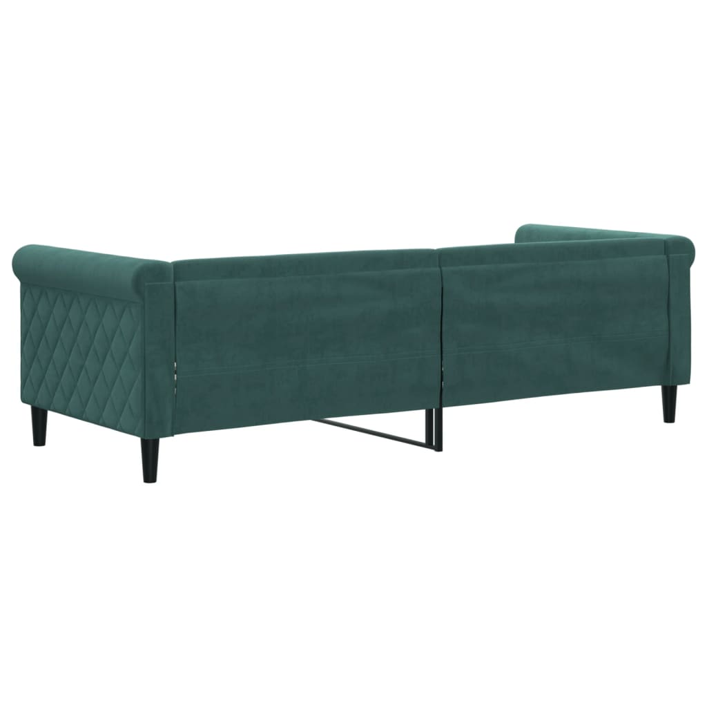 Letto da Giorno Verde Scuro 80x200 cm in Velluto - homemem39