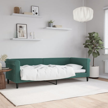 Letto da Giorno Verde Scuro 80x200 cm in Velluto - homemem39