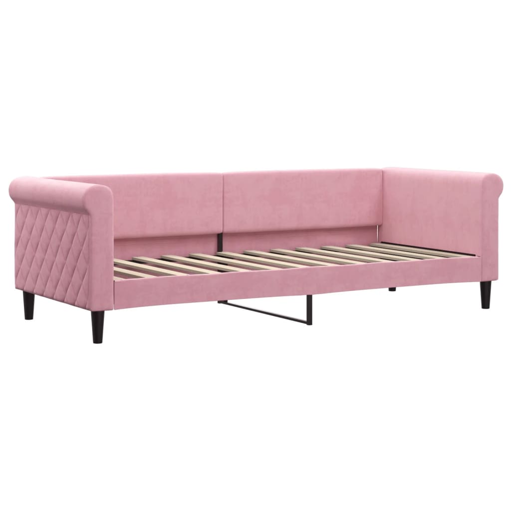 Letto da Giorno Rosa 80x200 cm in Velluto - homemem39