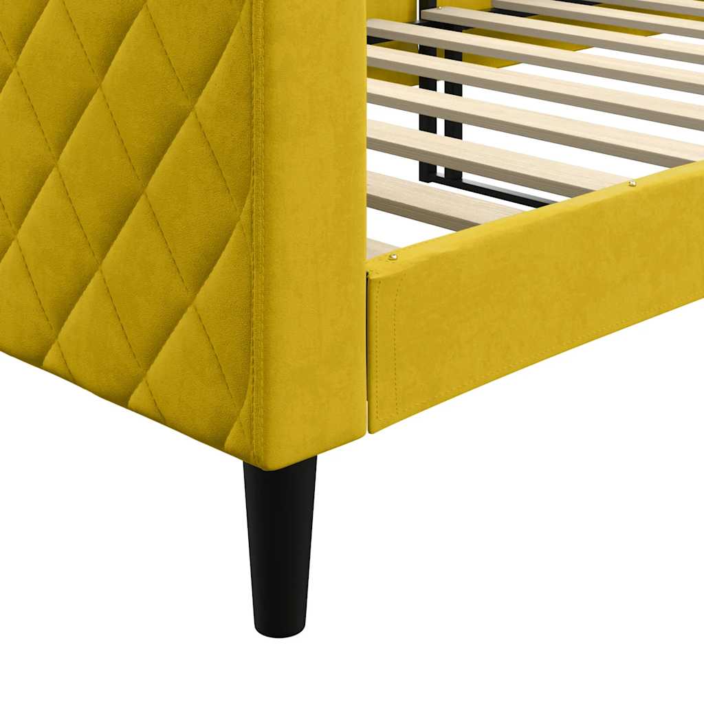 Letto da Giorno Giallo 80x200 cm in Velluto | homemem39