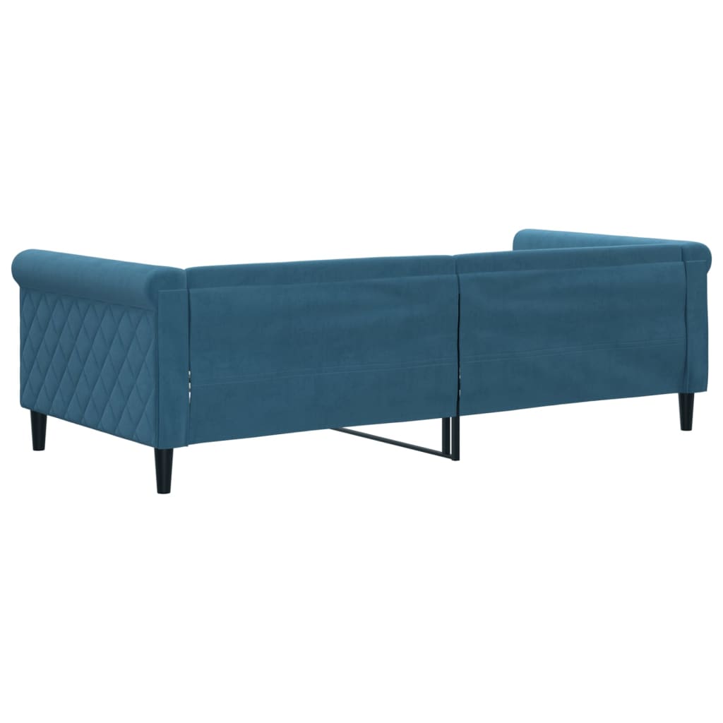 Letto da Giorno Blu 90x200 cm in Velluto - homemem39