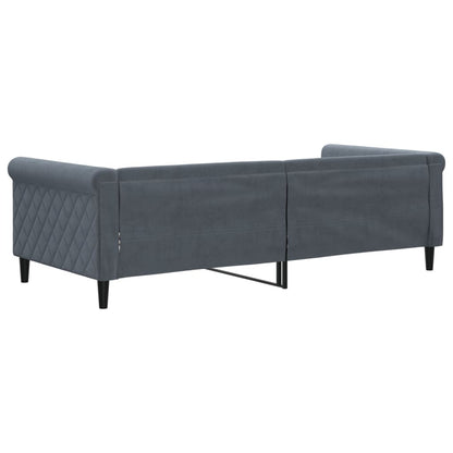 Letto da Giorno Grigio Scuro 90x200 cm in Velluto - homemem39