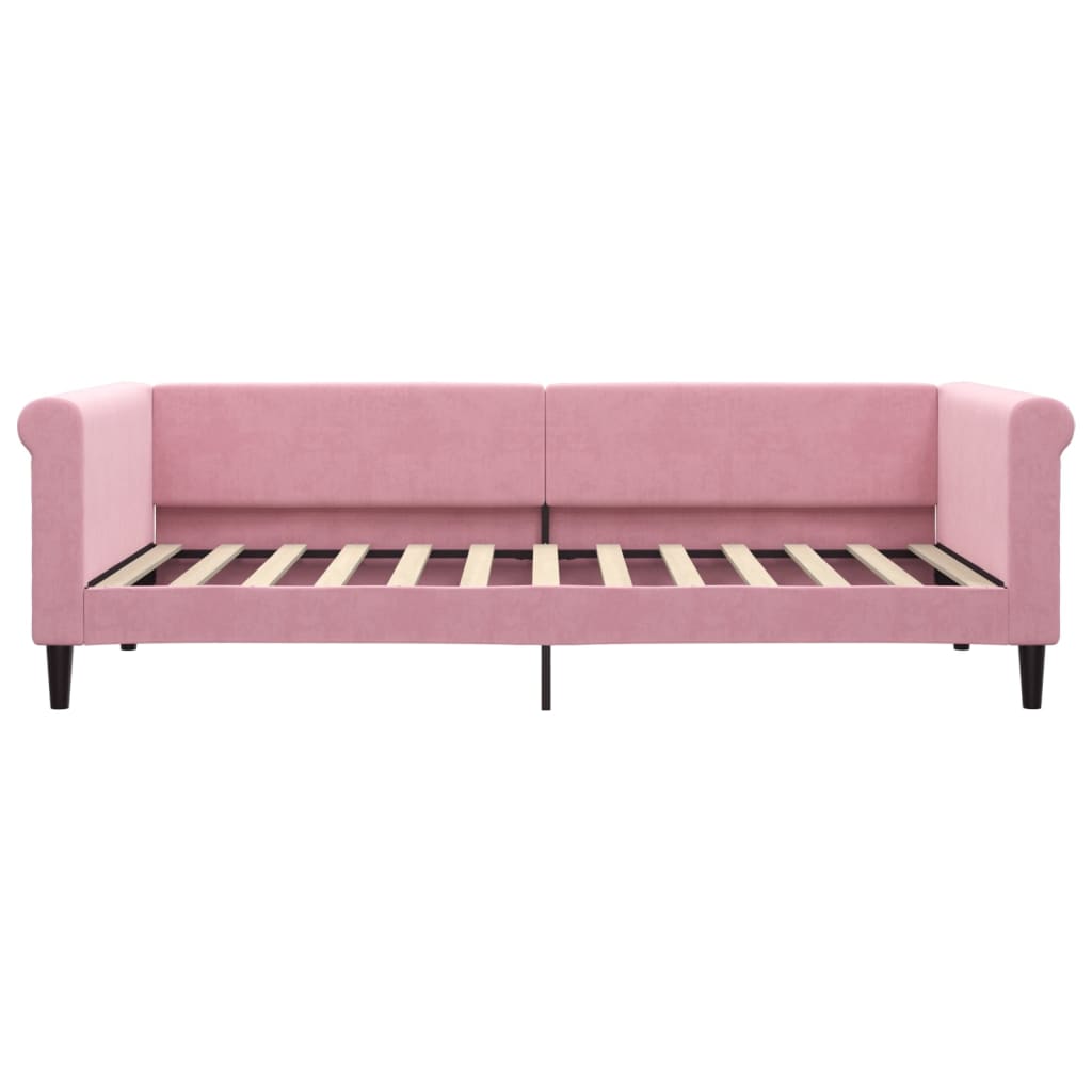 Letto da Giorno Rosa 90x200 cm in Velluto - homemem39