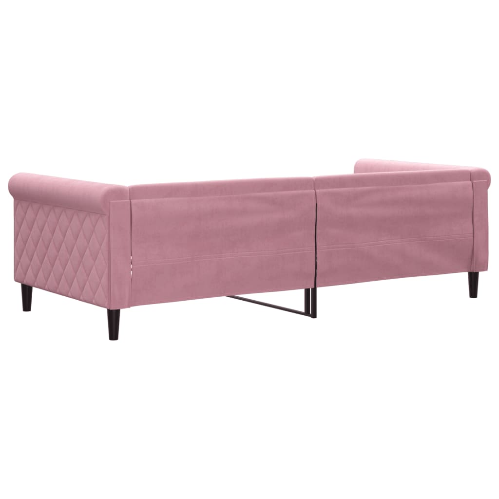 Letto da Giorno Rosa 90x200 cm in Velluto - homemem39