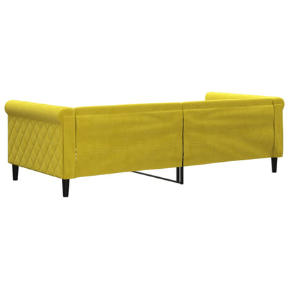 Letto da Giorno Giallo 90x200 cm in Velluto - homemem39