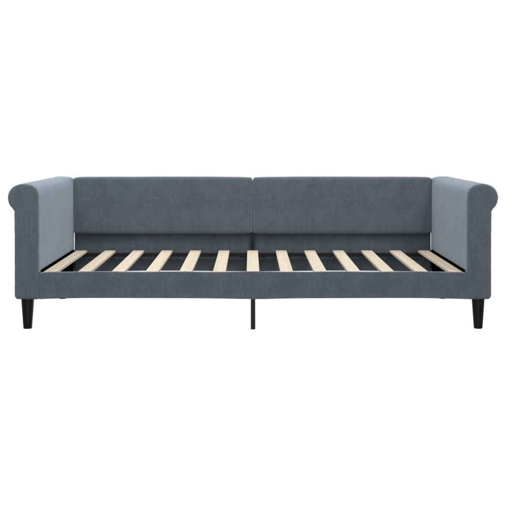 Letto da Giorno Grigio Scuro 100x200 cm in Velluto | homemem39