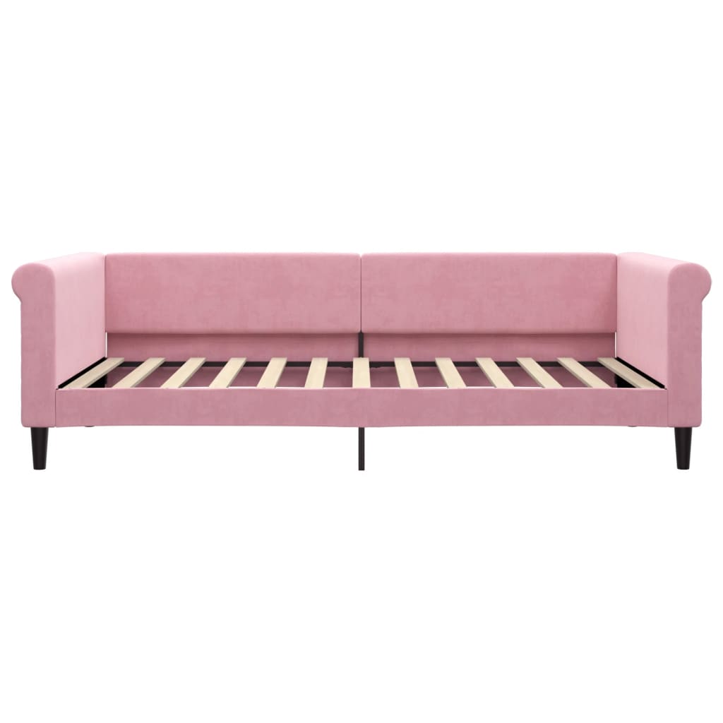 Letto da Giorno Rosa 100x200 cm in Velluto - homemem39
