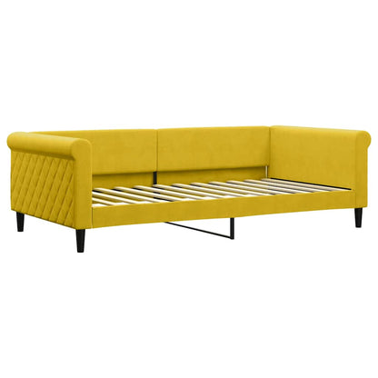 Letto da Giorno Giallo 100x200 cm in Velluto