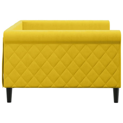 Letto da Giorno Giallo 100x200 cm in Velluto