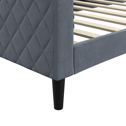 Letto da Giorno Grigio Scuro 90x190 cm in Velluto - homemem39