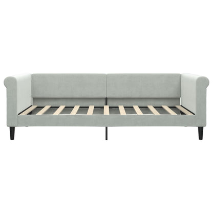 Letto da Giorno Grigio Chiaro 100x190 cm in Velluto | homemem39