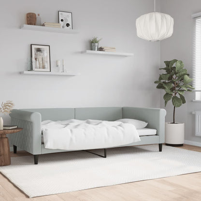 Letto da Giorno Grigio Chiaro 100x190 cm in Velluto | homemem39