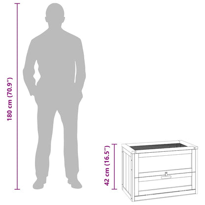 Gabbia per Criceti 60x35,5x42 cm in Legno Massello di Abete - homemem39