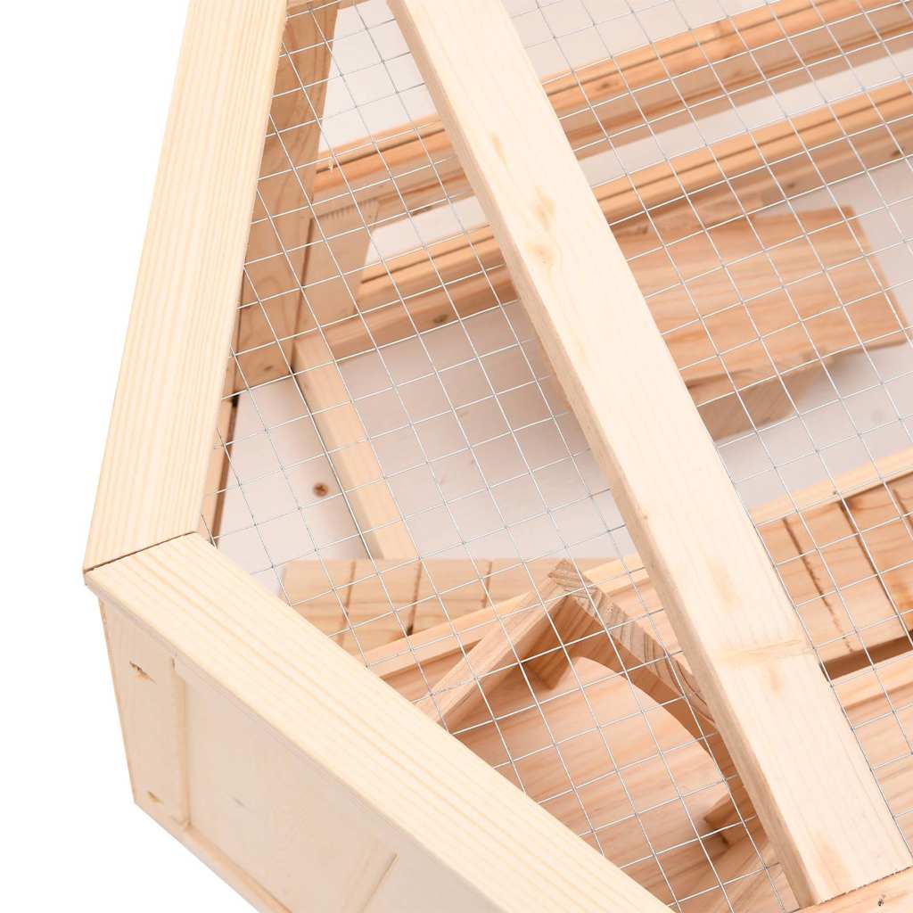 Gabbia per Criceti 80x40x43 cm in Legno Massello di Abete | homemem39