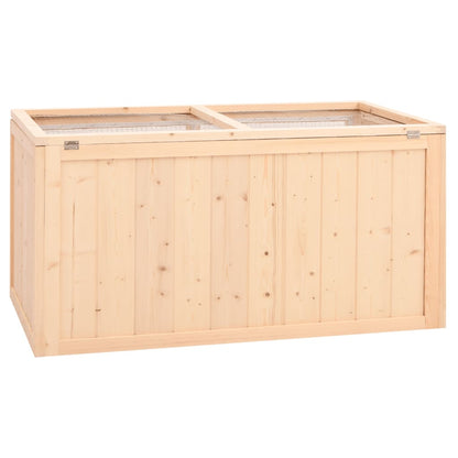 Gabbia per Criceti 89,5x45x45 cm in Legno Massello di Abete - homemem39