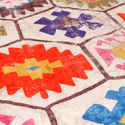 Tappeto Lavabile Multicolore 120x180 cm Antiscivolo - homemem39