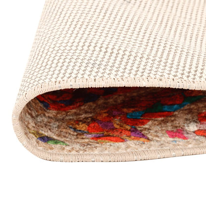 Tappeto Lavabile Multicolore Ø 120 cm Antiscivolo - homemem39