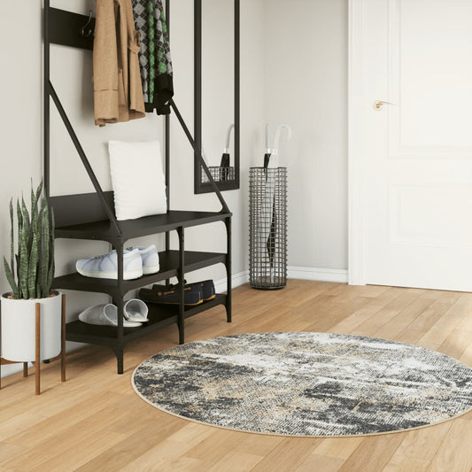 Tappeto Lavabile Multicolore Ø 120 cm Antiscivolo - homemem39