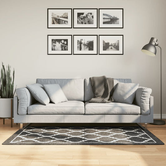 Tappeto Lavabile Nero e Bianco 80x150 cm Antiscivolo - homemem39