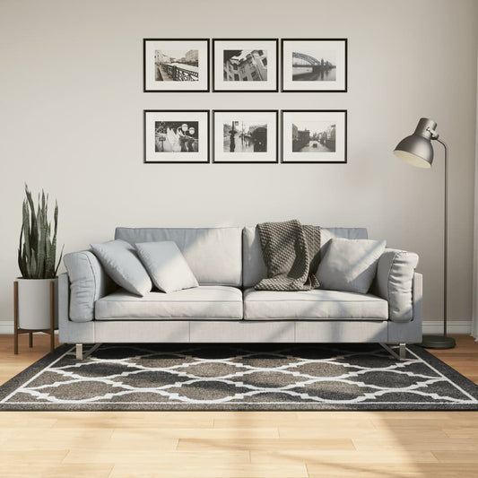 Tappeto Lavabile Nero e Bianco 120x180 cm Antiscivolo - homemem39