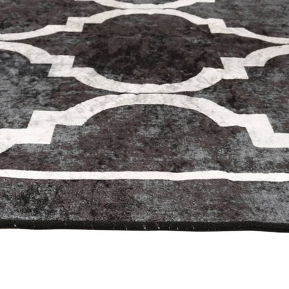 Tappeto Lavabile Nero e Bianco 160x230 cm Antiscivolo - homemem39
