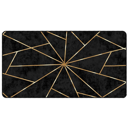 Tappeto Lavabile Nero e Oro 80x150 cm Antiscivolo - homemem39