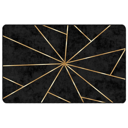 Tappeto Lavabile Nero e Oro 190x300 cm Antiscivolo - homemem39