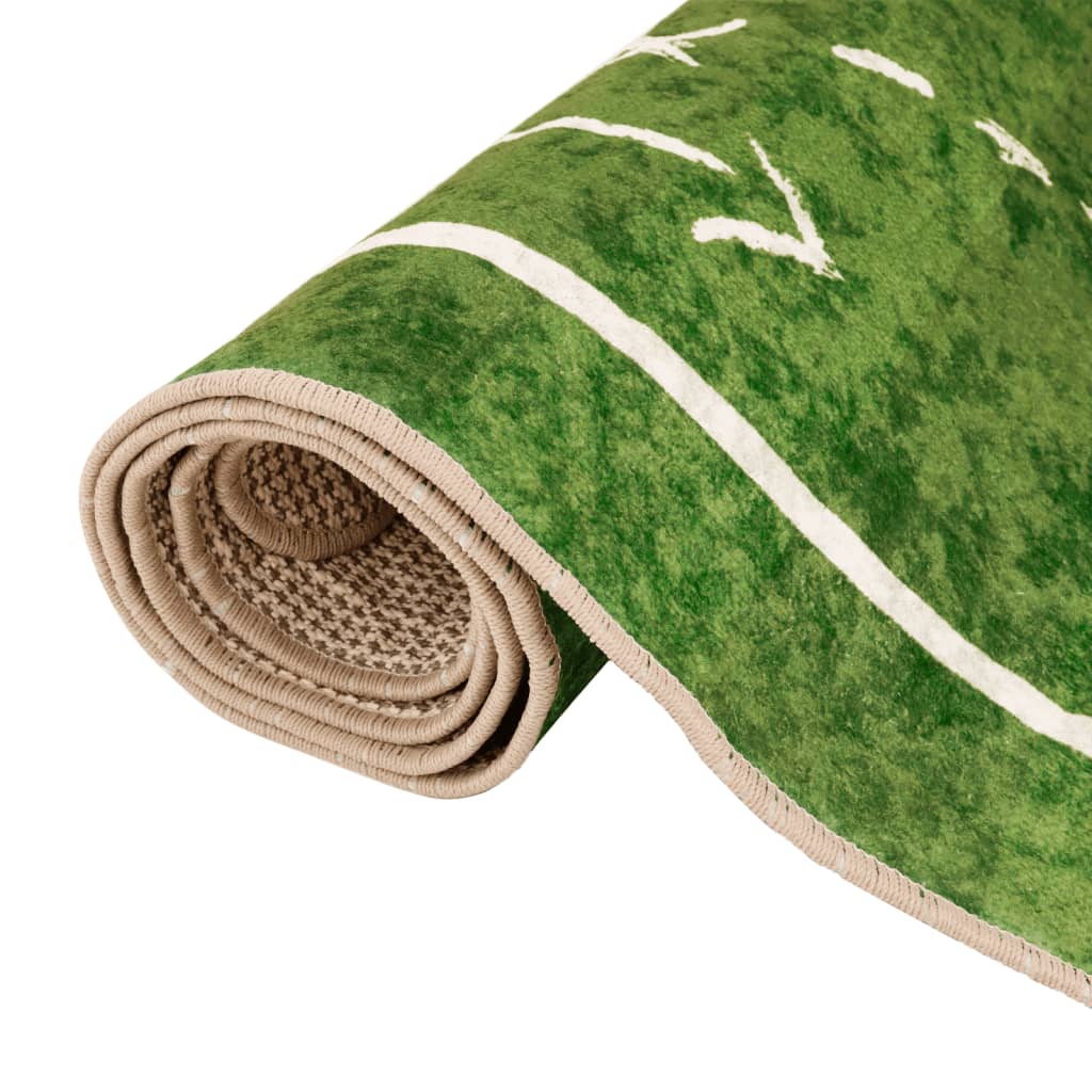Tappeto Bambini Verde 160x230 Campo Calcio Lavabile Antiscivolo - homemem39