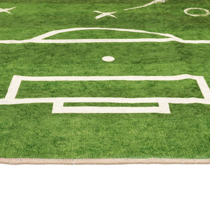 Tappeto Bambini Verde 160x230 Campo Calcio Lavabile Antiscivolo - homemem39