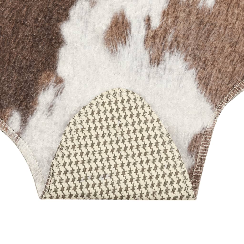 Tappeto Marrone e Bianco 120x170cm Mucca Lavabile Antiscivolo - homemem39