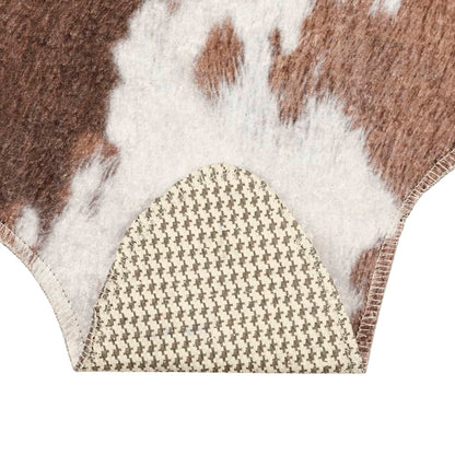 Tappeto Marrone e Bianco 120x170cm Mucca Lavabile Antiscivolo - homemem39