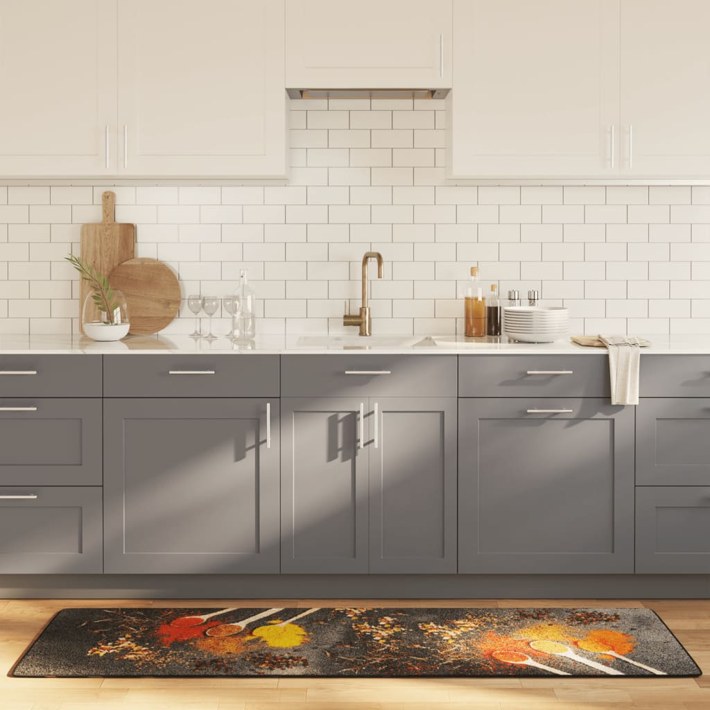 Tappeto da Cucina Multicolore 60x180 cm Lavabile Antiscivolo - homemem39