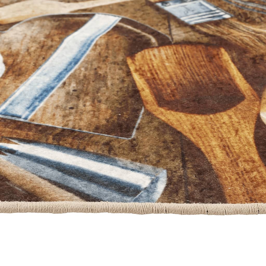 Tappeto da Cucina Multicolore 60x180 cm Lavabile Antiscivolo - homemem39