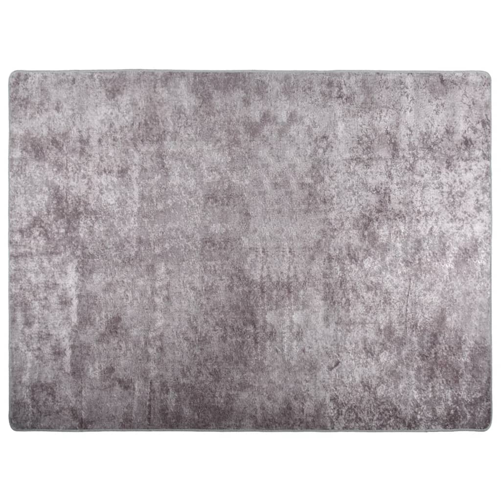 Tappeto Lavabile Grigio 400x300 cm Antiscivolo - homemem39