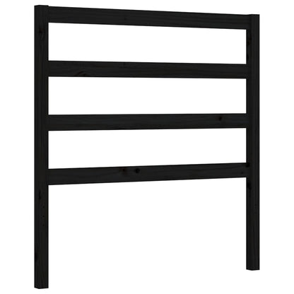 Giroletto con Testiera Nero Small Single in Legno Massello | homemem39